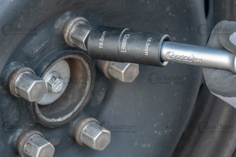 Spezial-Radmutterneinsatz 1/2" SW18.5 + 19.5 mm